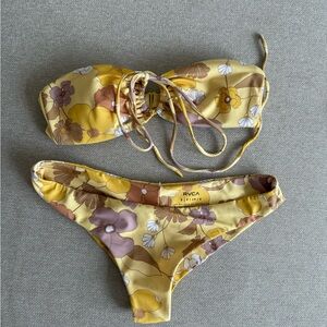 RVCA Yellow Floral Bikini Set